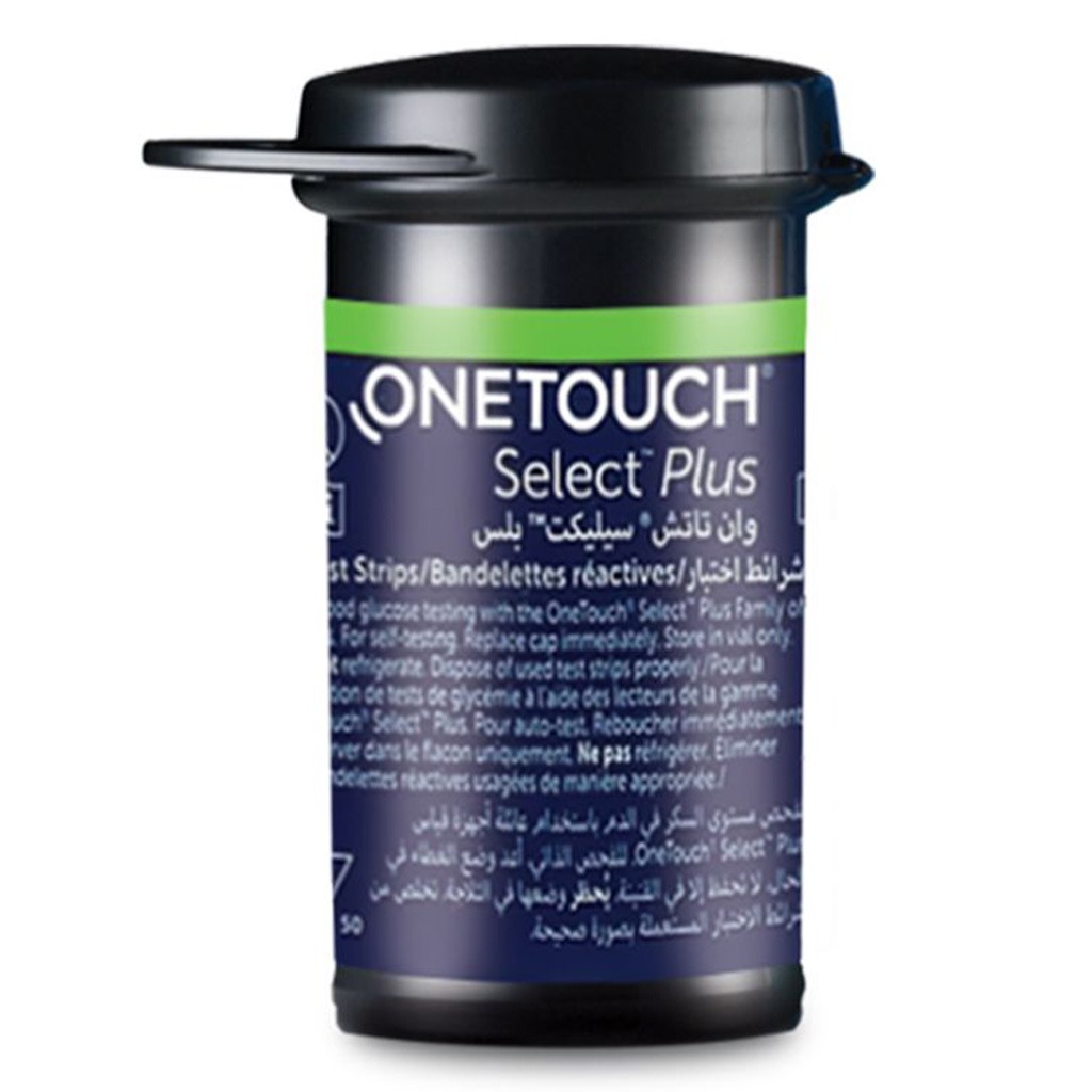 OneTouch, Select Plus Blood Sugar Test Strips, Accurate glucose monitoring strips, 50 pcs