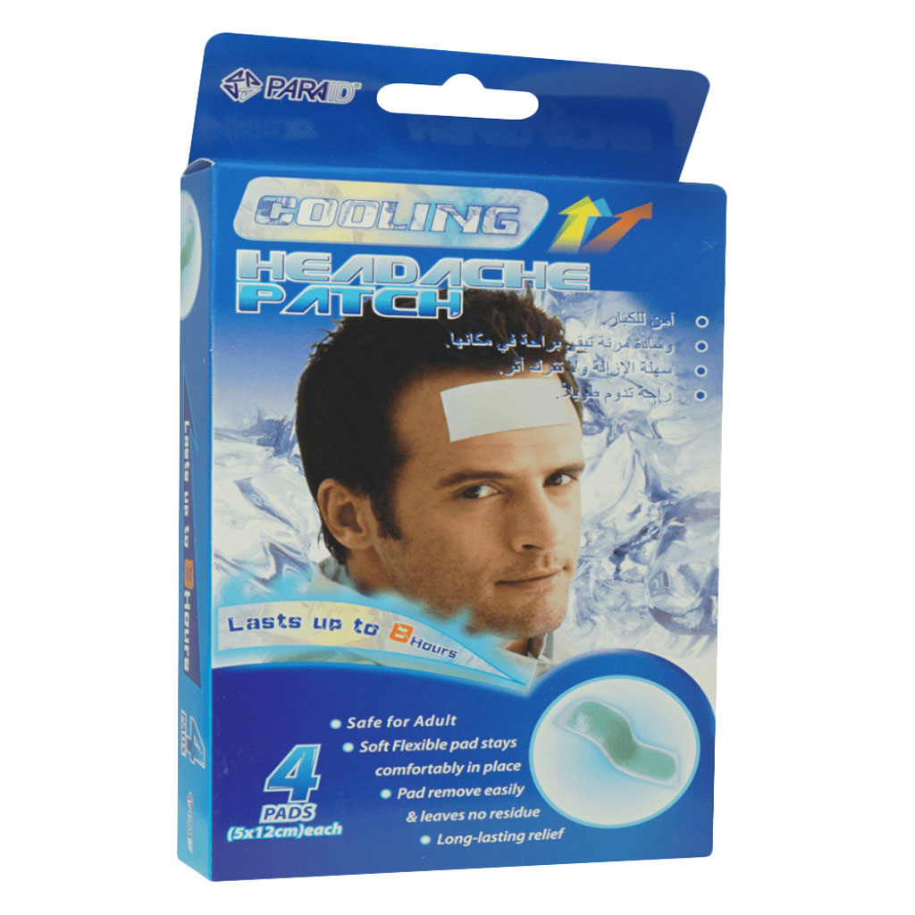 Paraid, Cooling Headache Patch Large, Cooling patch for headache relief, 5cm x 12cm