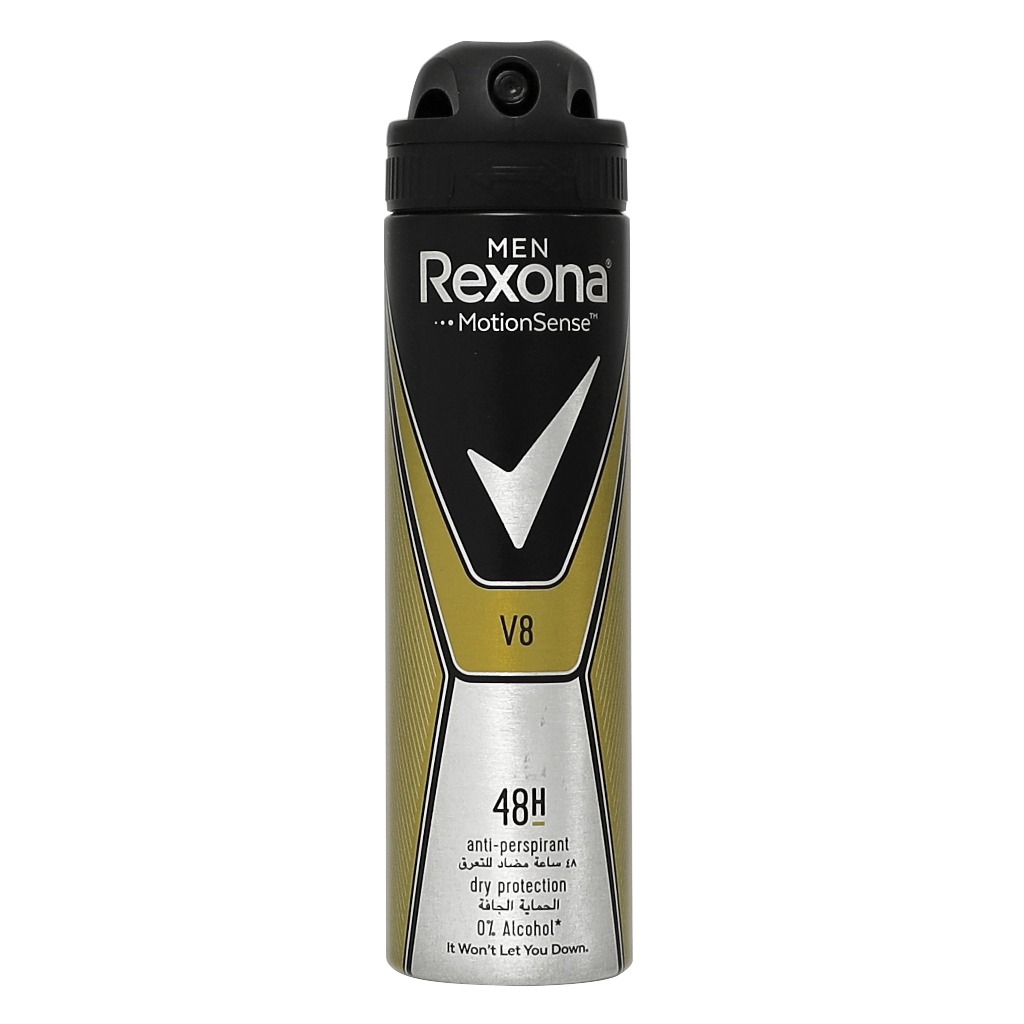 Rexona Men, V8 Antiperspirant Spray, Long-lasting sweat and odor protection, 150 ml