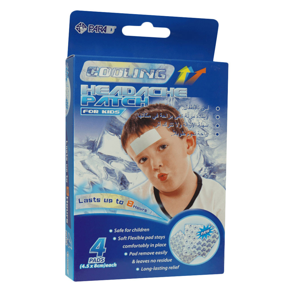 Paraid, Cooling Headache Patch Small, Cooling patch for headache relief, 4.5cm x 8cm