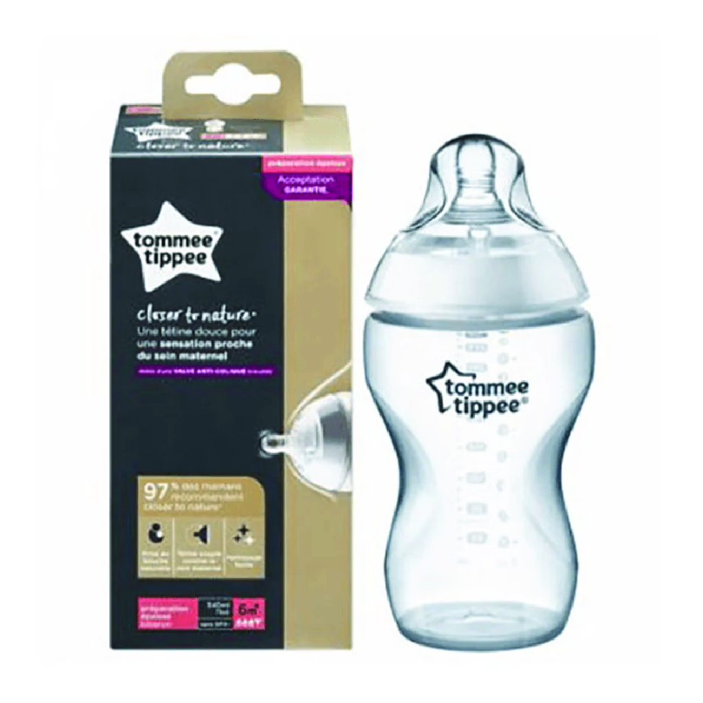 Tommee Tippee, Bottle Close Nature, Natural feel baby feeding bottle, 340ml