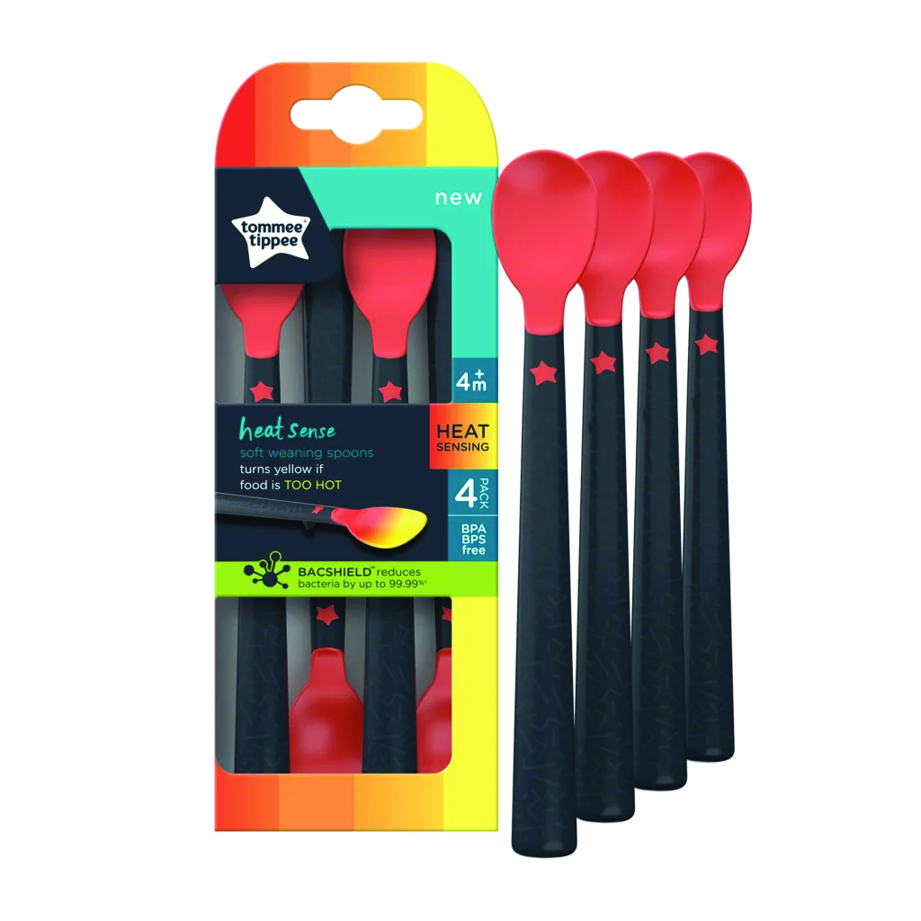 Tommee Tippee, Baby 3X HS Weaning Spoons, Soft-tipped weaning spoons for babies, 3 pieces