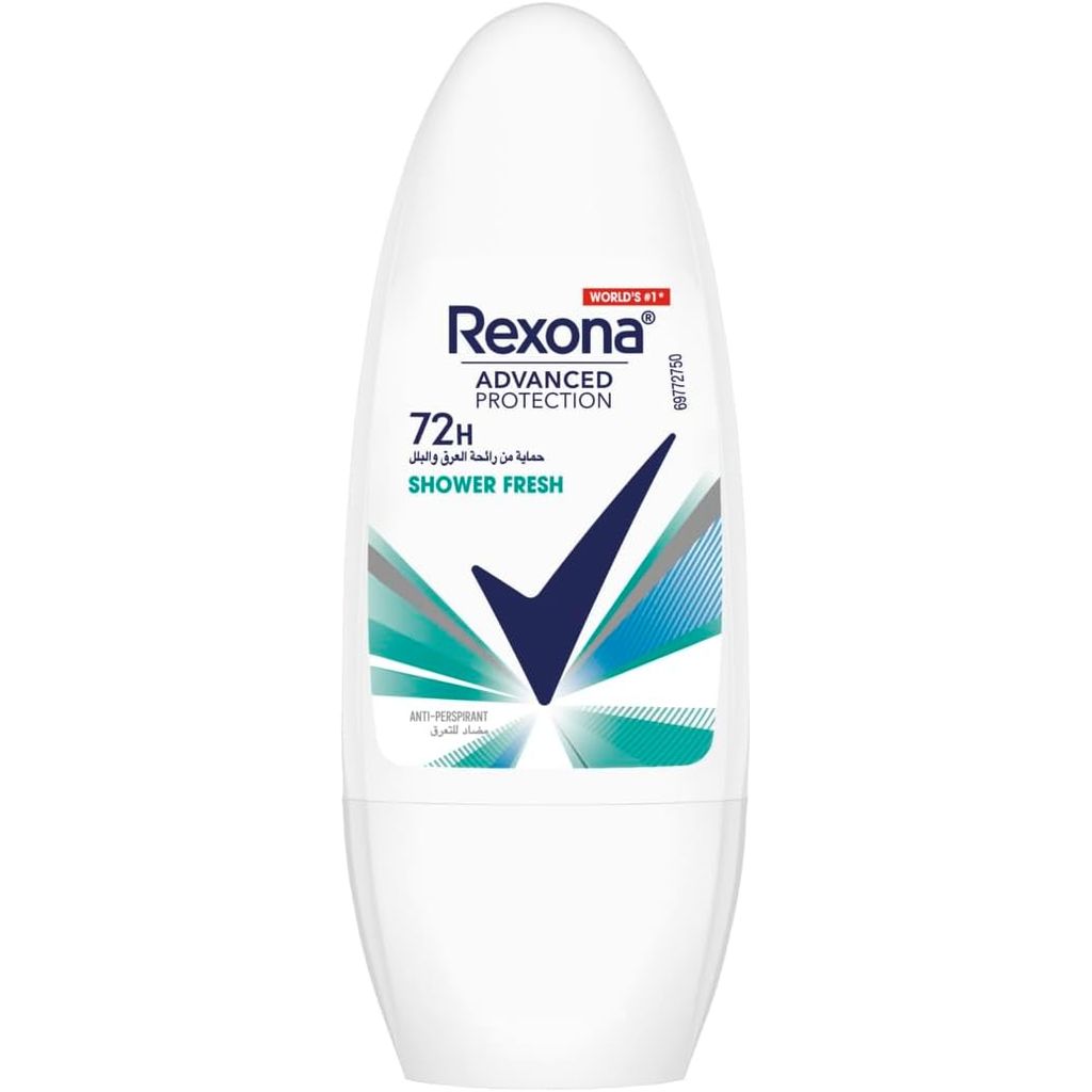 Rexona, Advanced protection shower fresh antiperspirant roll-on, Long-lasting sweat and odor control, 50ml