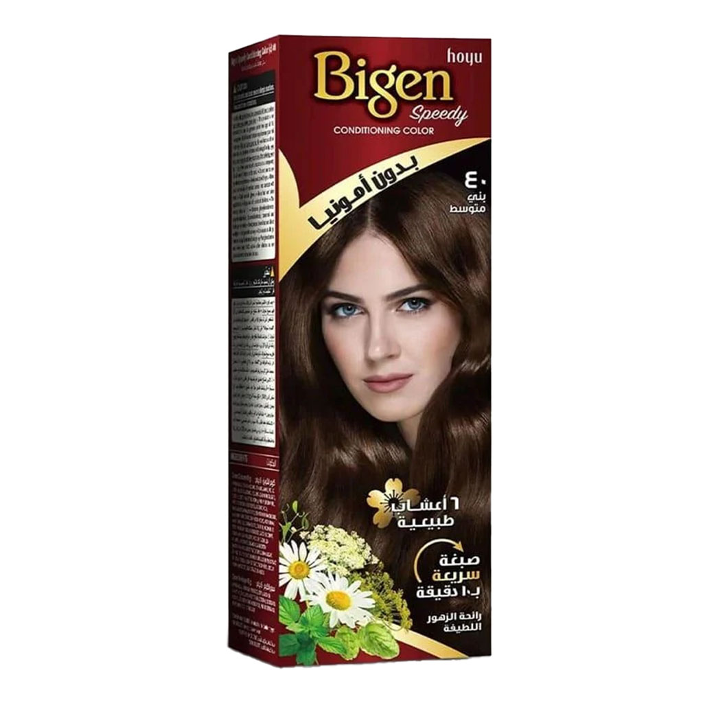 Bigen, LS HC Medium Brown Hair Color, Long-lasting hair dye medium brown shade, 40 g