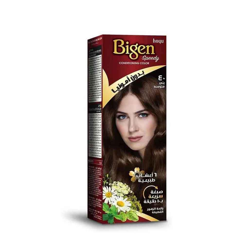 Bigen, LS HC Medium Brown Hair Color, Long-lasting hair dye medium brown shade, 40 g