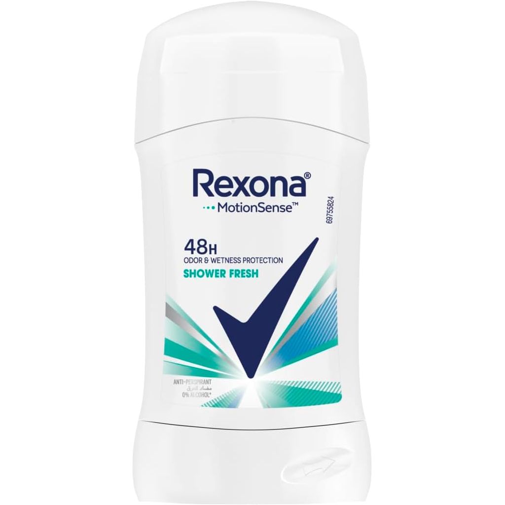 Rexona, Motion Sense shower fresh antiperspirant stick, Fresh scent sweat and odor protection, 40g