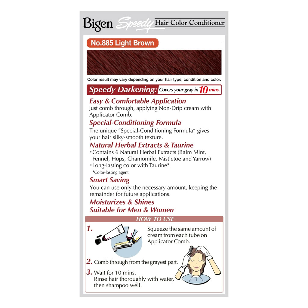 Bigen Speedy Hair Color 885 Light Brown