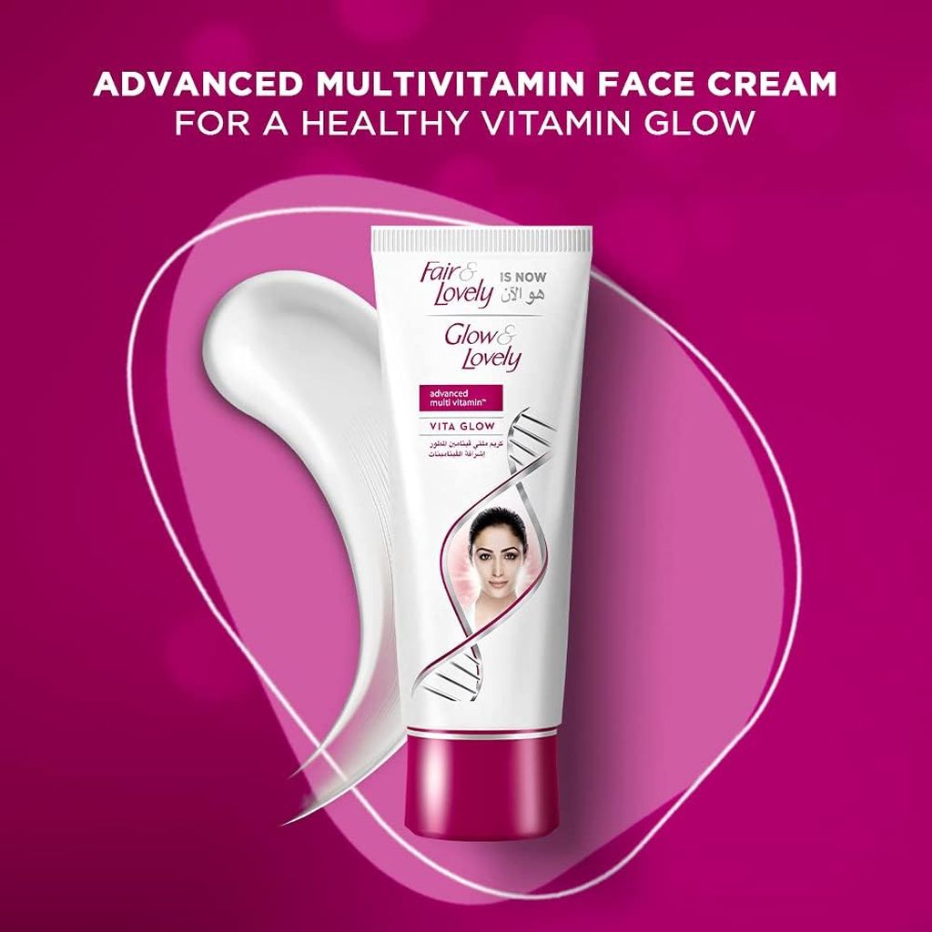 Glow & Lovely, Cream MV FB LLF, Brightening cream for radiant and even skin tone, 100 g