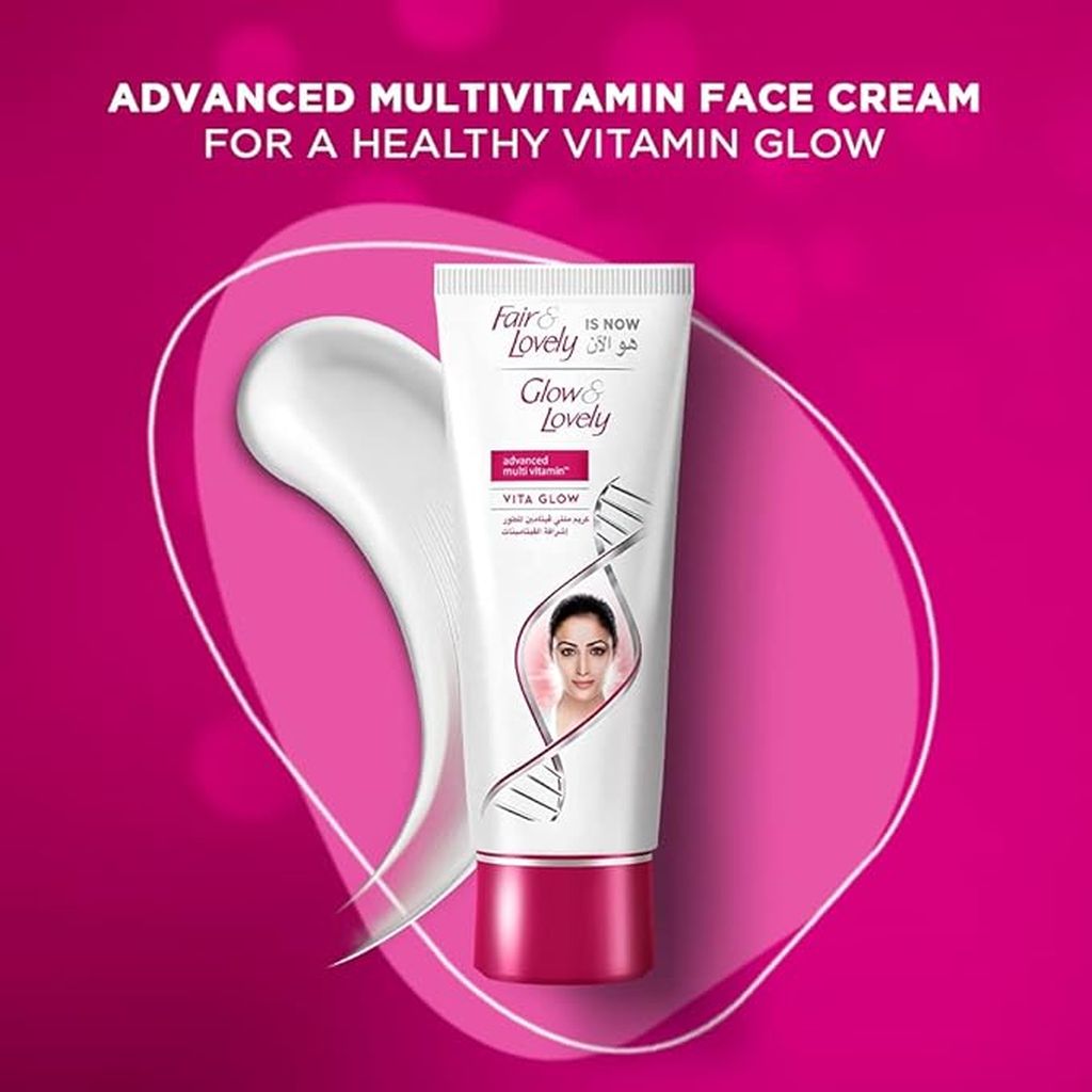 Glow & Lovely, Cream MV FB LLF, Brightening cream for radiant and even skin tone, 80 g