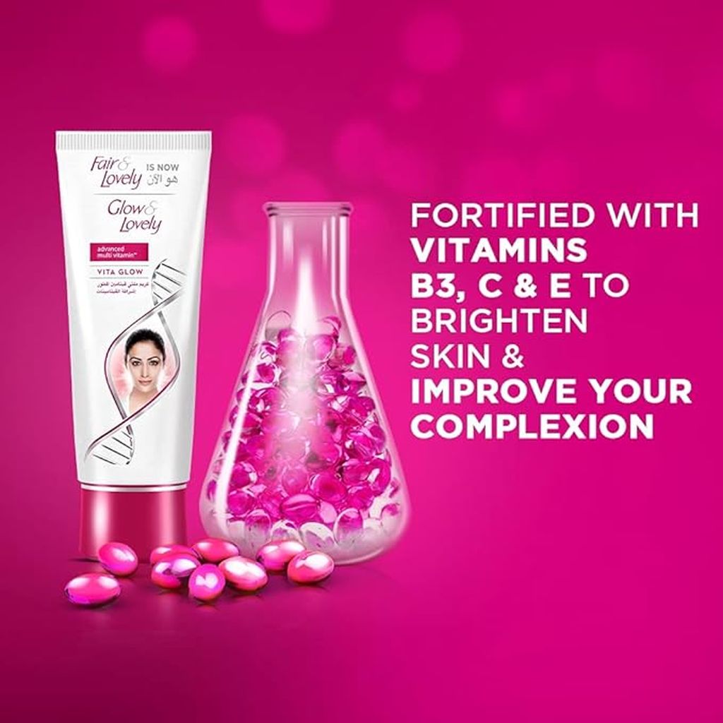 Glow & Lovely, Cream MV FB LLF, Brightening cream for radiant and even skin tone, 80 g