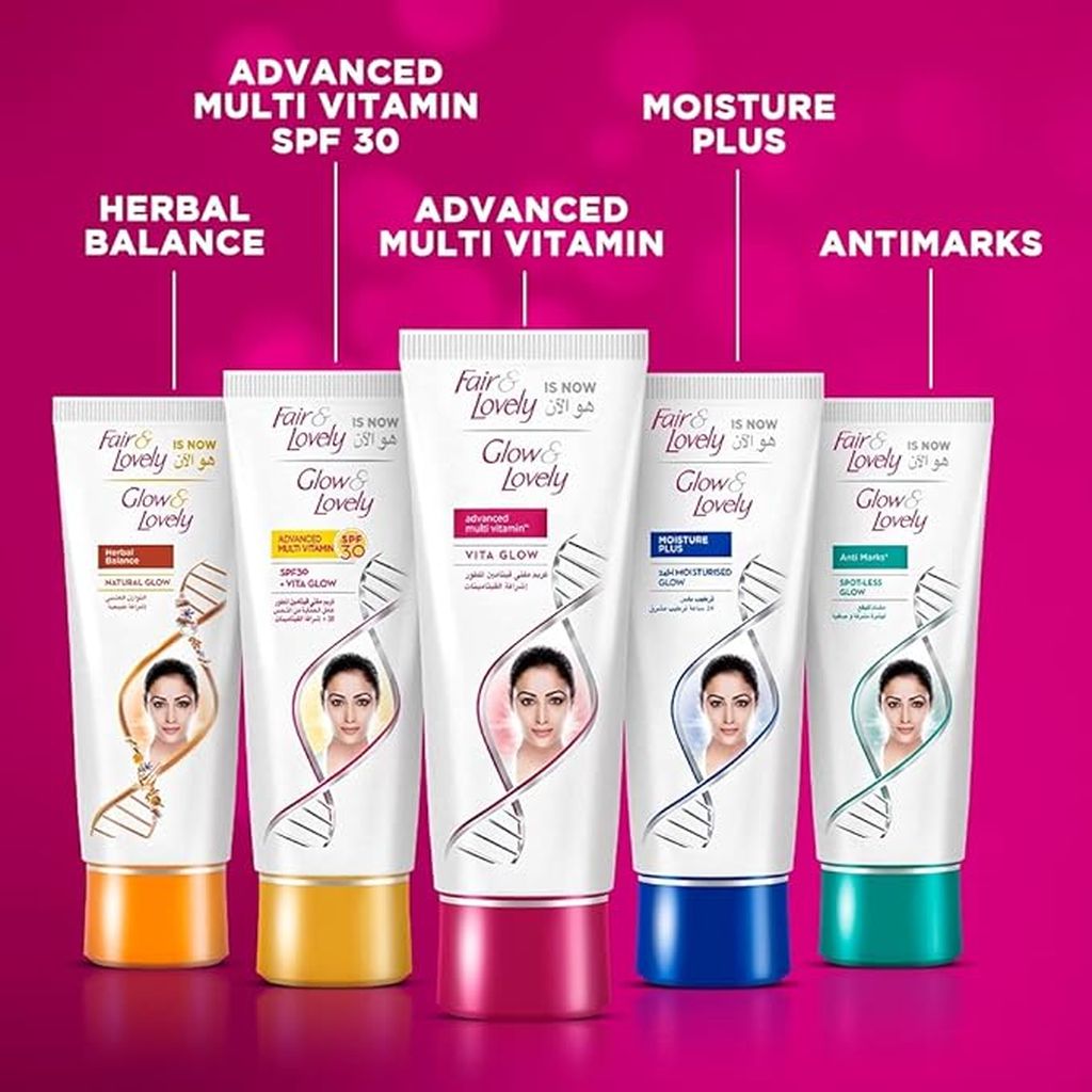 Glow & Lovely, Cream MV FB LLF, Brightening cream for radiant and even skin tone, 80 g