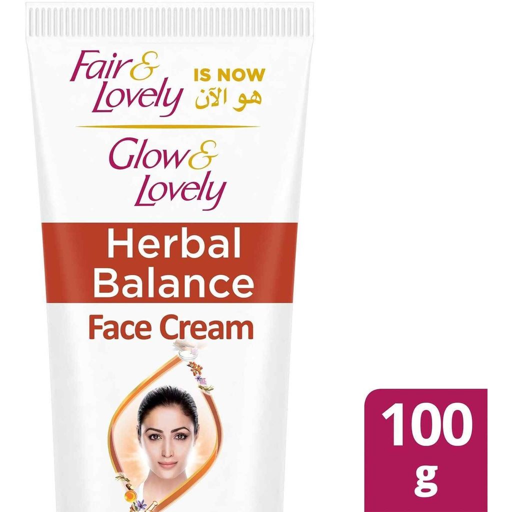 كريم الوجه الطبيعي المتوازن بالأعشاب من Glow & Lovely، 100 غرام