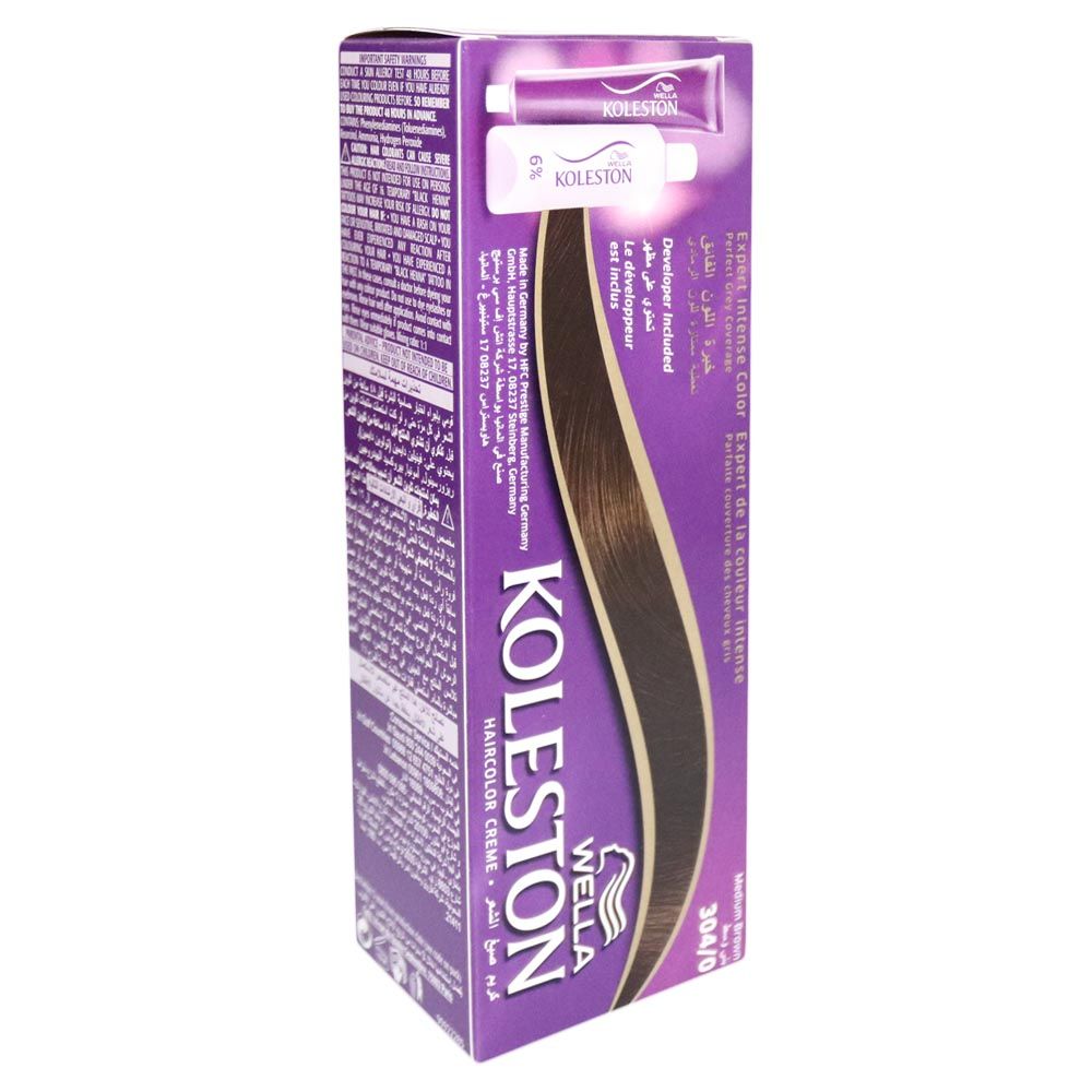 Wella Koleston Hair Color Cream Medium Brown 304/0
