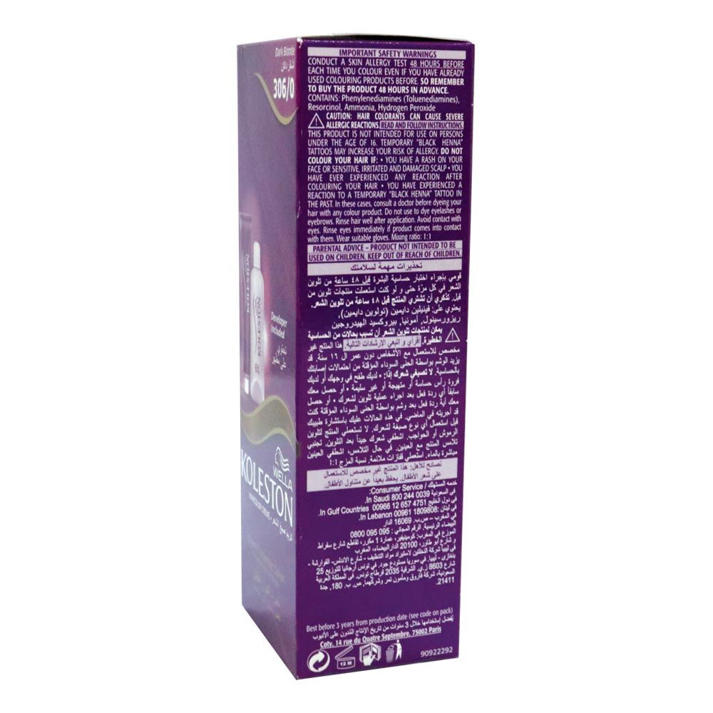 Wella Koleston Hair Color Cream - Dark Blonde 3060