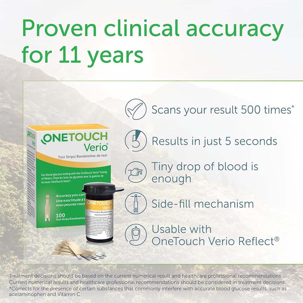 OneTouch, Verio Test Strips, Blood glucose test strips for accurate monitoring