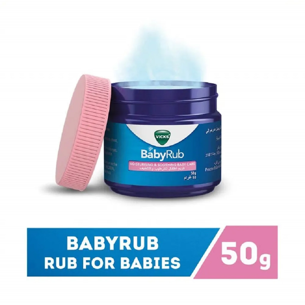 Vicks Babyrub Non-Medicated Soothing Ointment For 3+ Month Baby, 50G