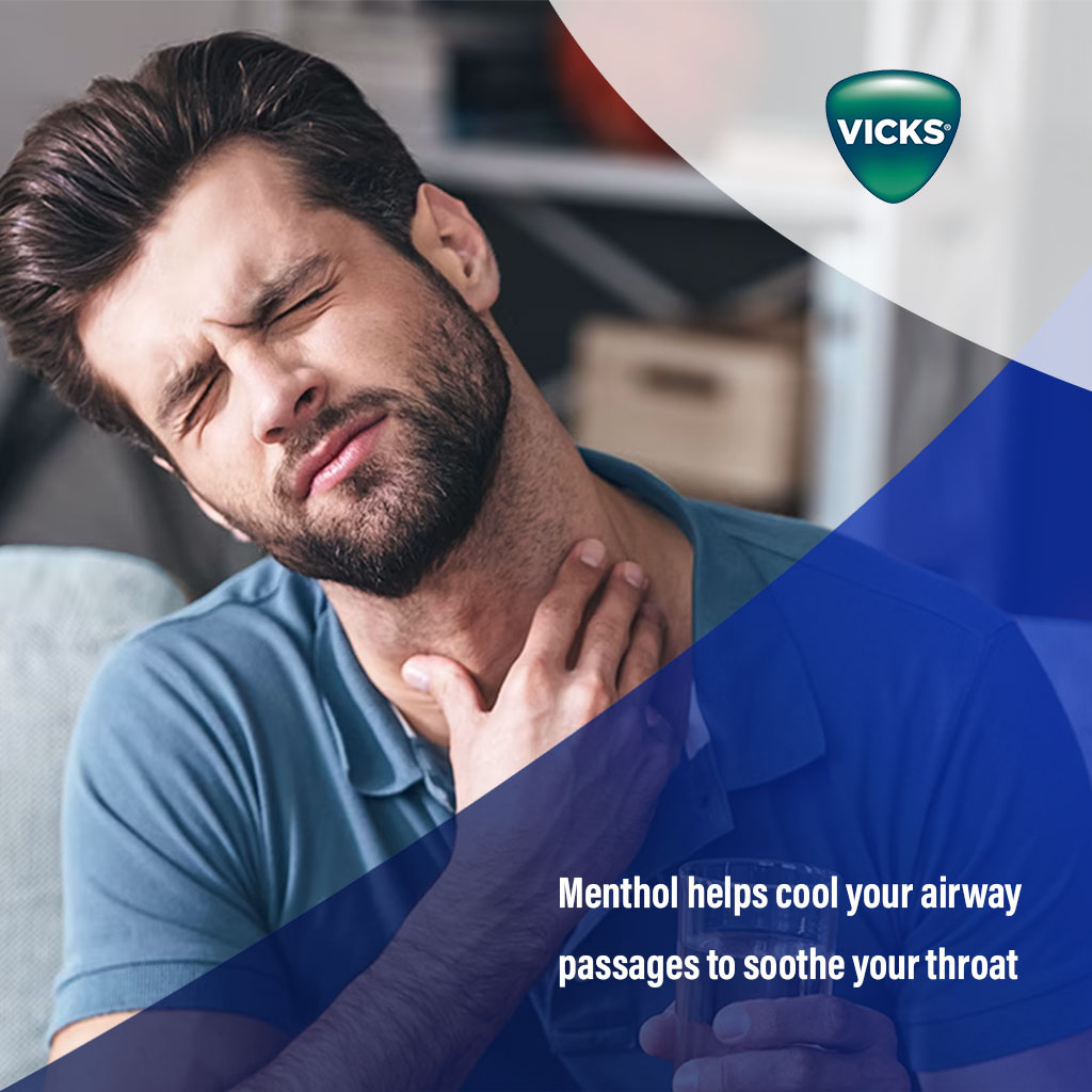 Vicks Soothing & Refreshing Throat Drops With Wild Cherry & Eucalyptus 40g