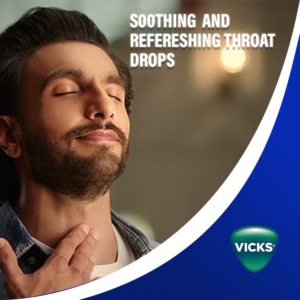 Vicks Soothing & Refreshing Throat Drops With Wild Cherry & Eucalyptus 40g