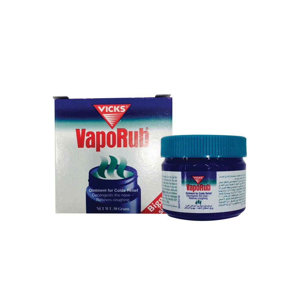 Vicks, VapoRub, Chest rub for cold and congestion relief, 50 g