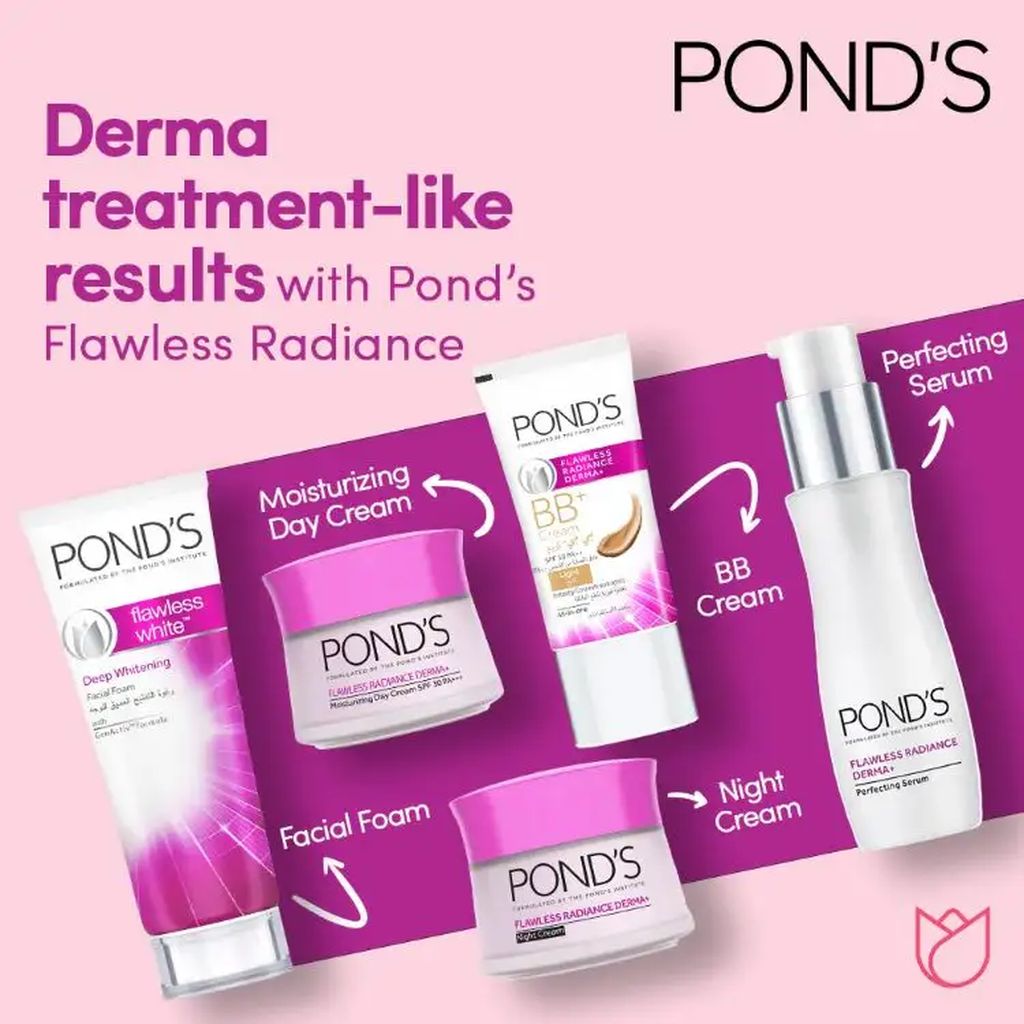 Pond's, Flawless radiance SPF 30 moisturizing day cream, Brightening cream with sun protection and hydration, 50 g