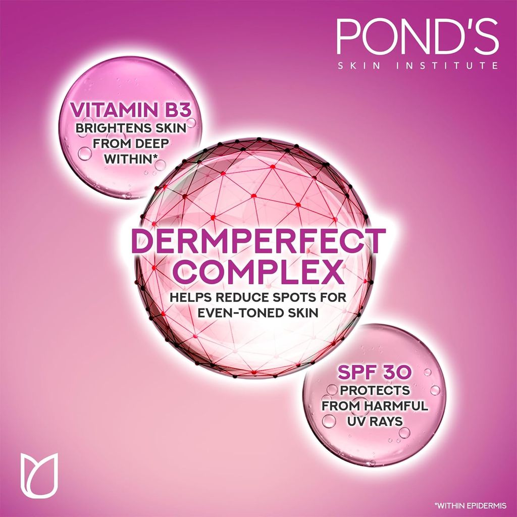 Pond's, Flawless radiance SPF 30 moisturizing day cream, Brightening cream with sun protection and hydration, 50 g
