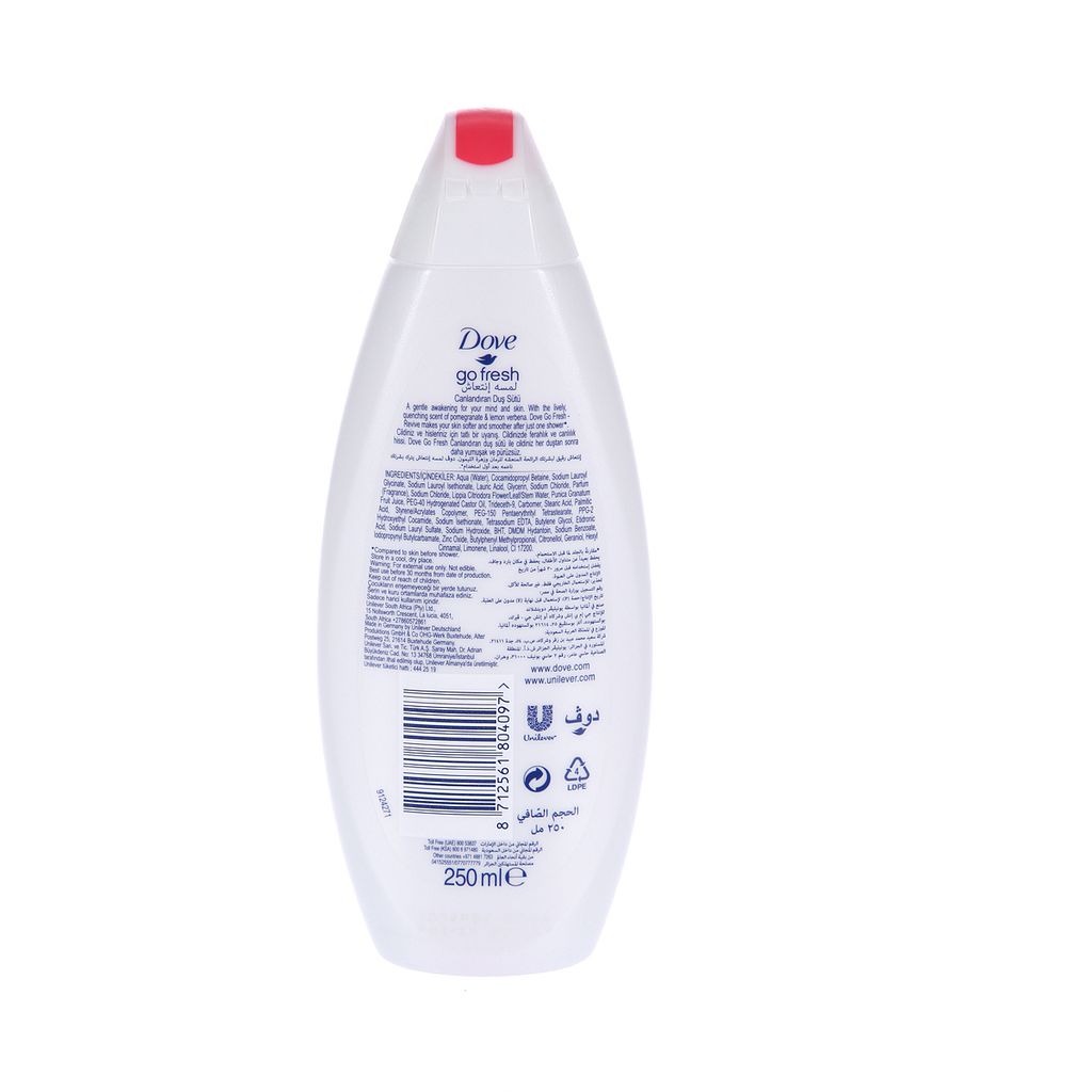 Dove Go Fresh Revive Body Wash, 250ml