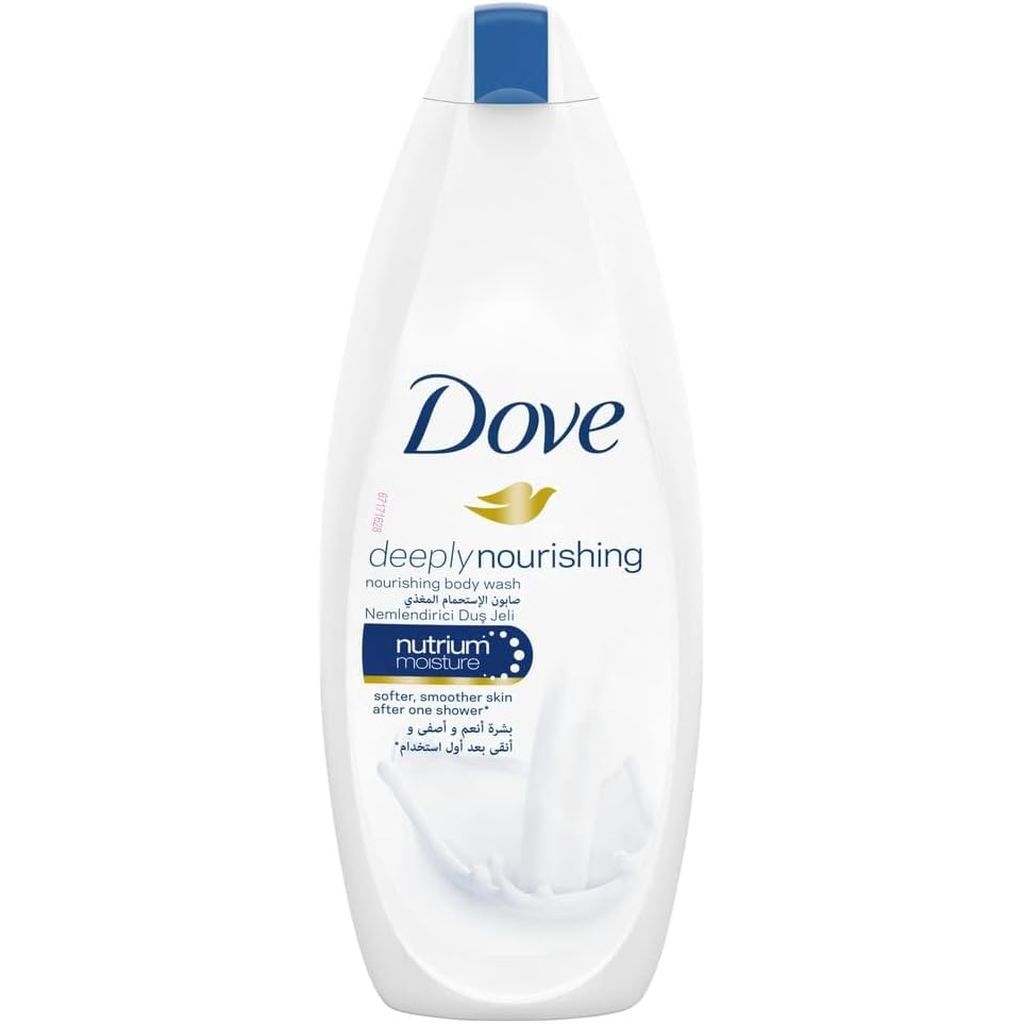 Dove, Deeply Nourishing Body Wash and Bath Loofah, Deeply moisturizing body wash with exfoliating loofah, 250ml