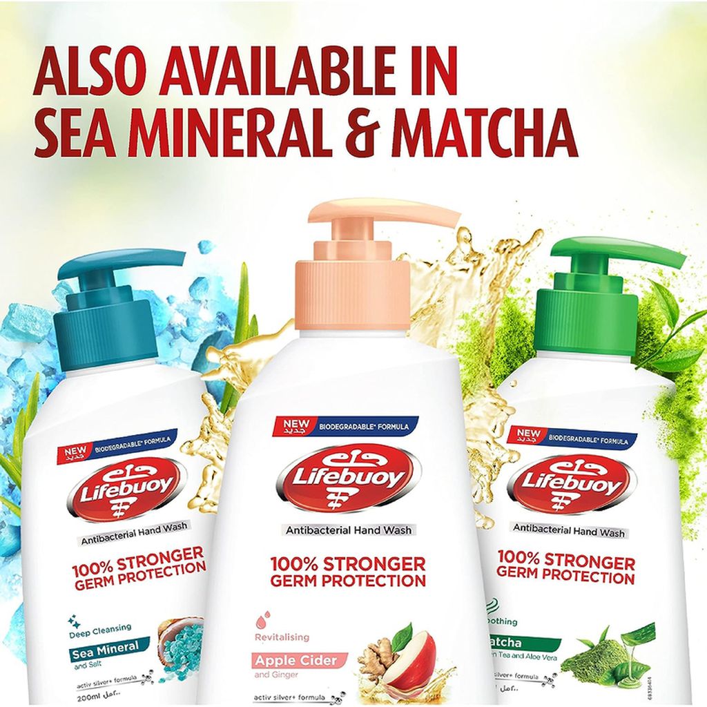 Lifebuoy, Antibacterial Hand Wash, Germ protection hand wash for clean hands