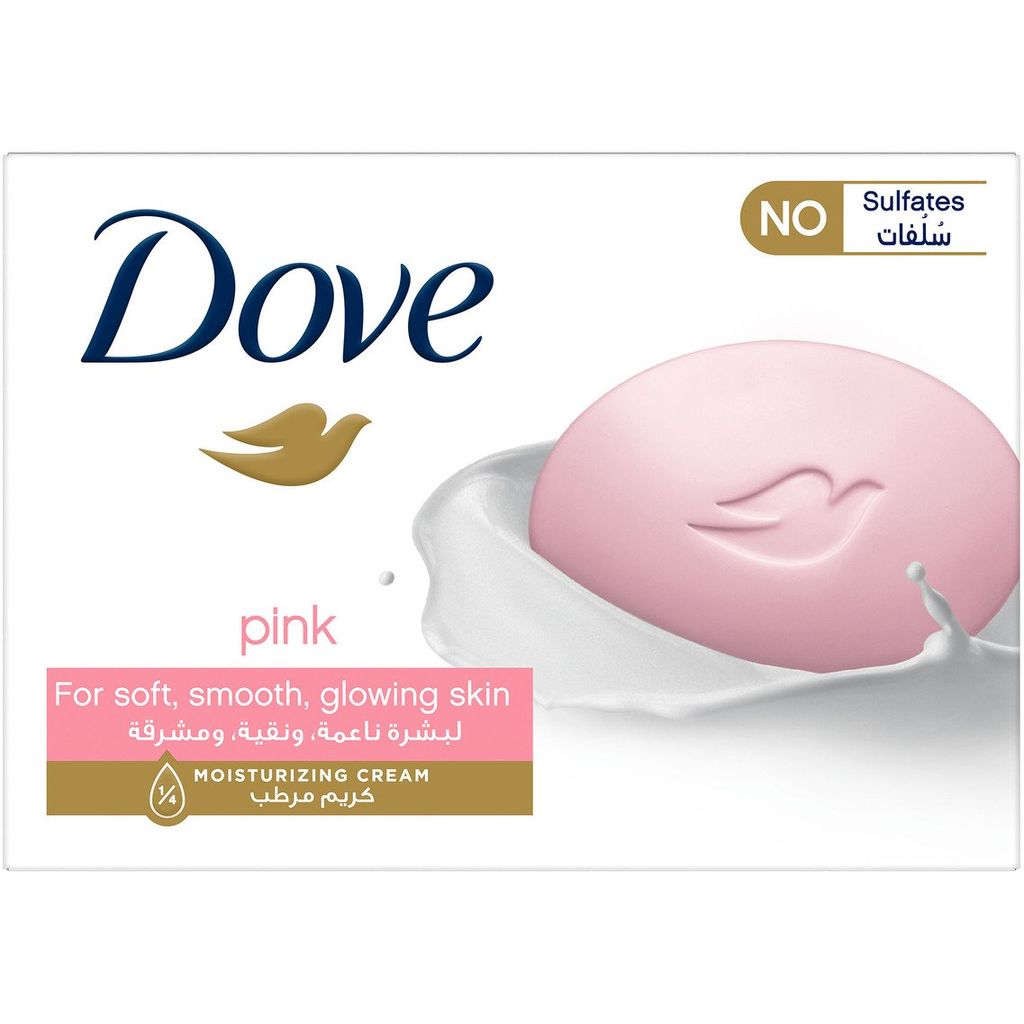 Dove, Pink Beauty Bar, Gentle moisturizing cleansing bar for soft skin, 125 g