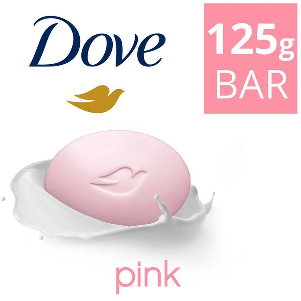Dove, Pink Beauty Bar, Gentle moisturizing cleansing bar for soft skin, 125 g