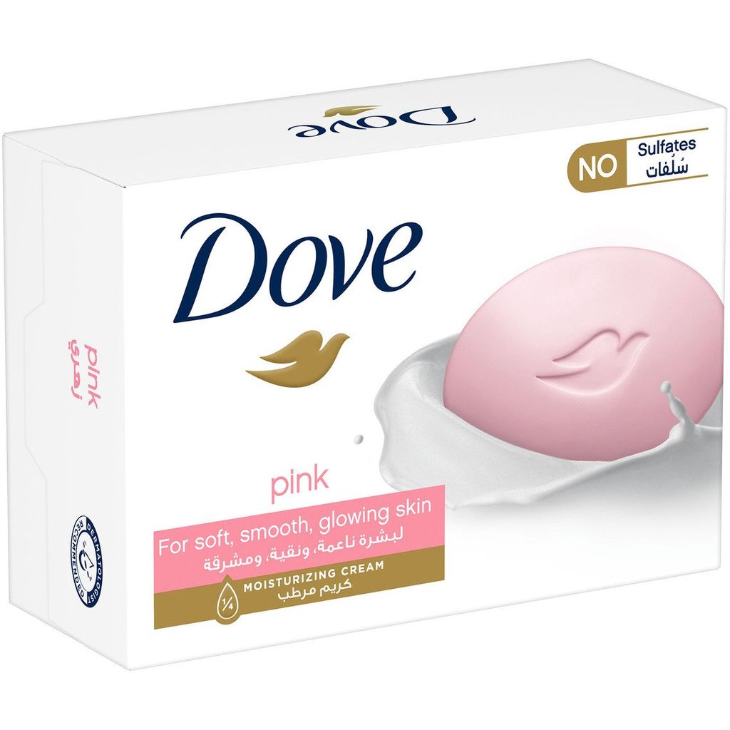 Dove, Pink Beauty Bar, Gentle moisturizing cleansing bar for soft skin, 125 g