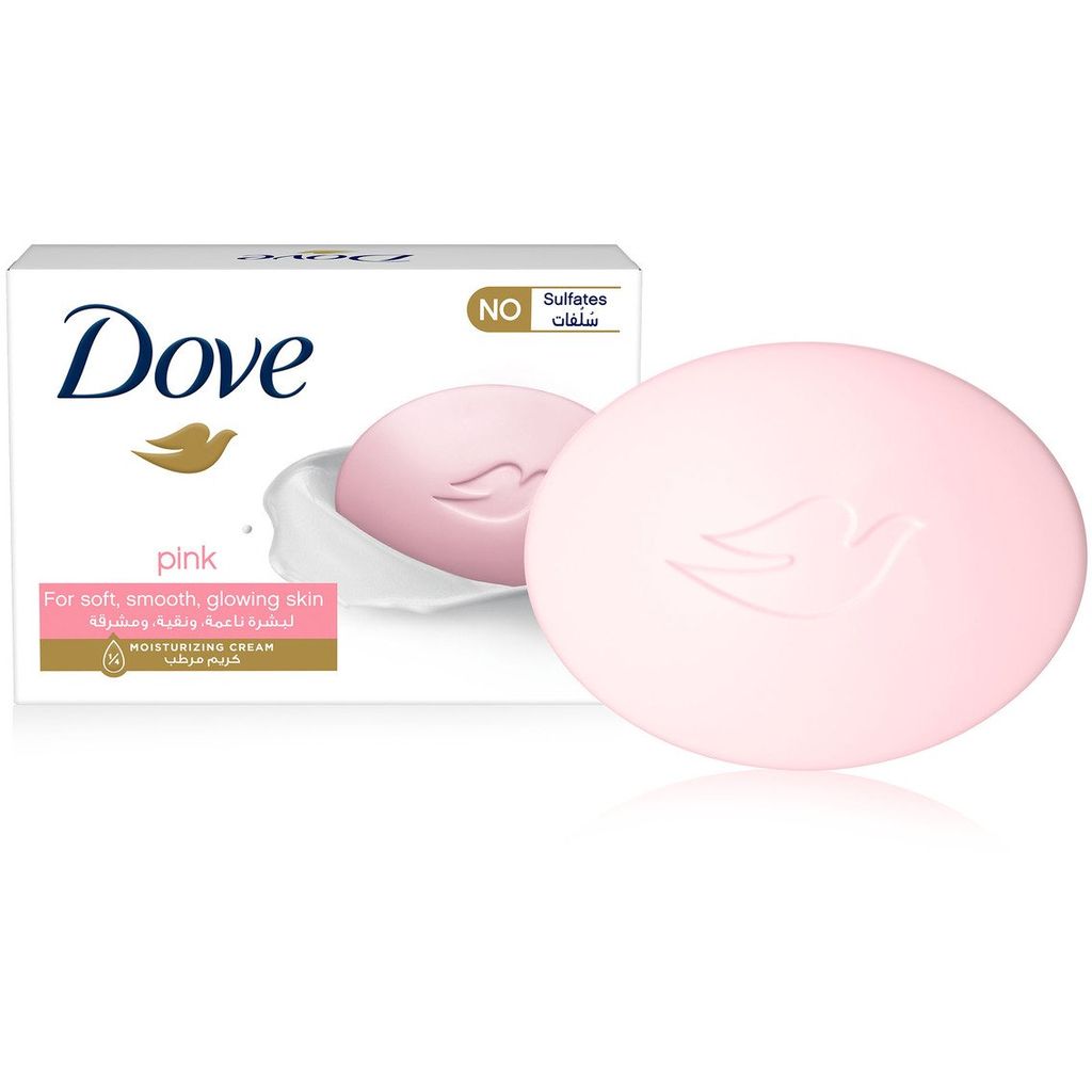 Dove, Pink Beauty Bar, Gentle moisturizing cleansing bar for soft skin, 125 g