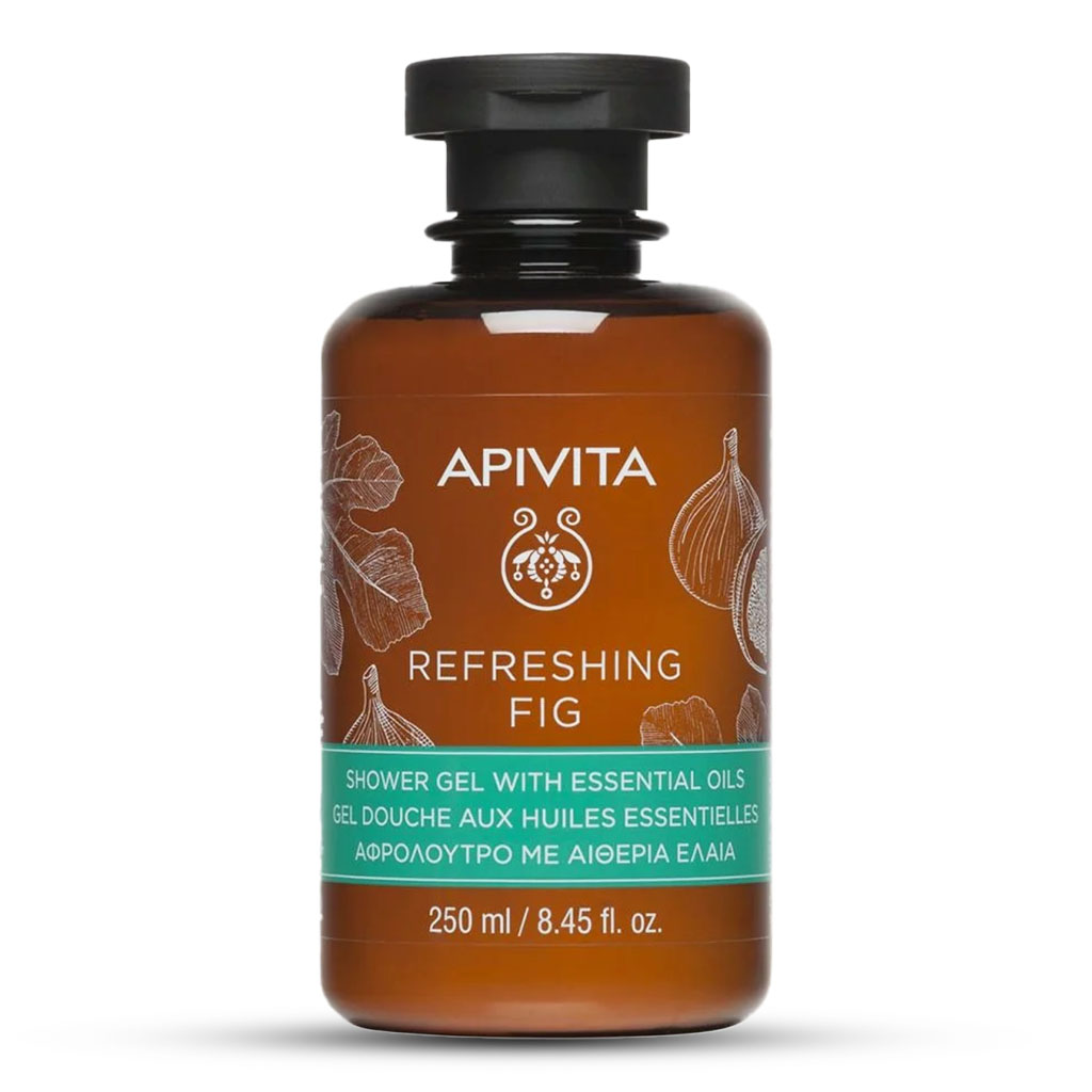 Apivita, Refreshing Fig Shower Gel, Energizing formula with essential oils for soft skin, 250 ml