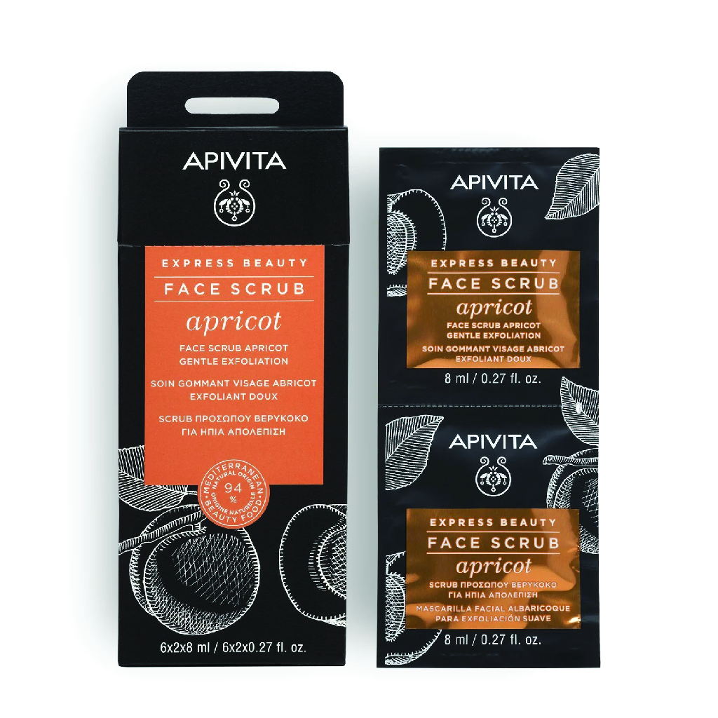 Apivita Express Beauty Face Scrub Apricot 2X8Ml