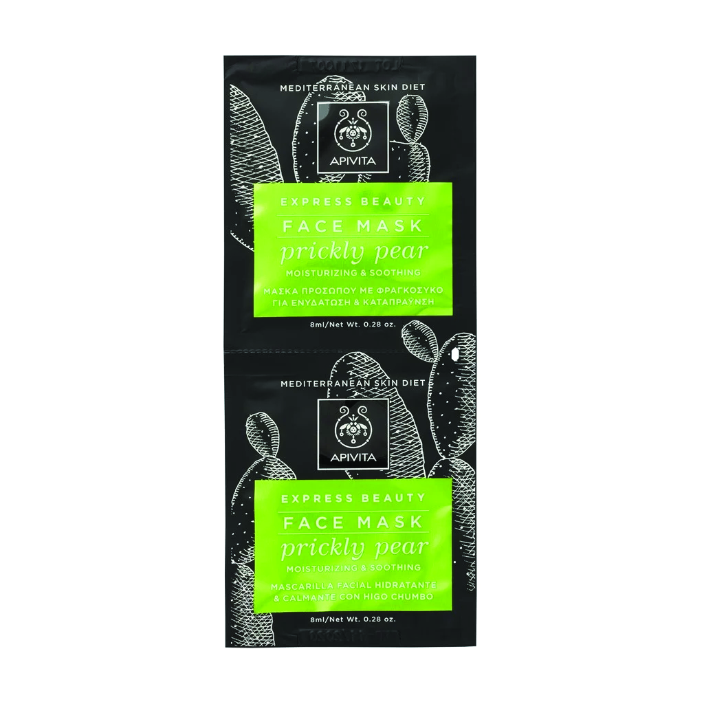 Apivita Express Beauty Face Mask Prickly Pear 2X8Ml
