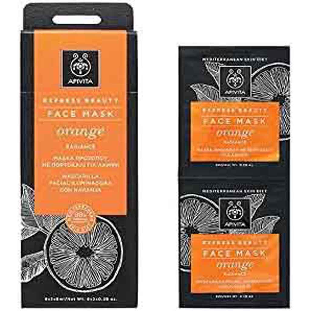Apivita, Express Beauty Face Mask, Orange 2×8ml