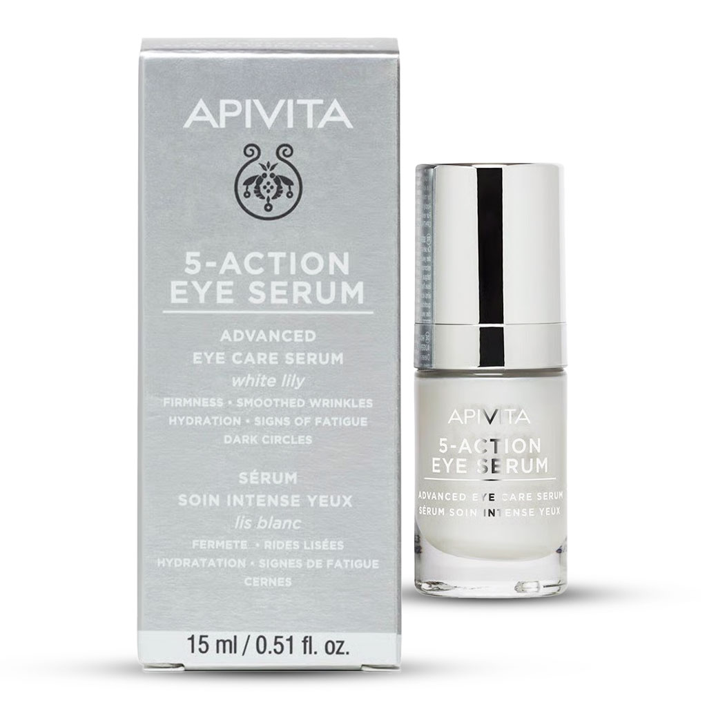 Apivita, 5-Action Eye Serum, Anti-aging eye serum with natural botanical extracts, 15 ml