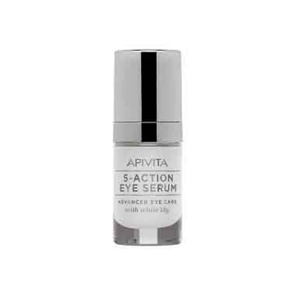 Apivita, 5-Action Eye Serum, Anti-aging eye serum with natural botanical extracts, 15 ml
