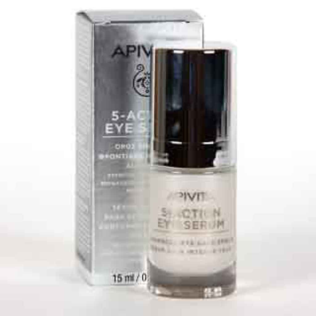 Apivita, 5-Action Eye Serum, Anti-aging eye serum with natural botanical extracts, 15 ml