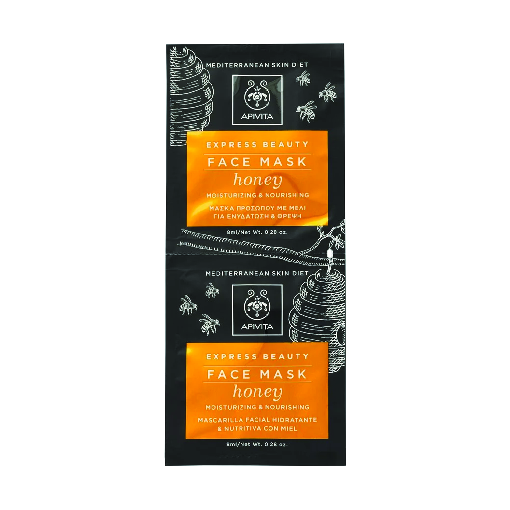 أبيفيتا قناع الوجه بالعسل، يغذي وينعم البشرة، 8 مل × 2 قطعة