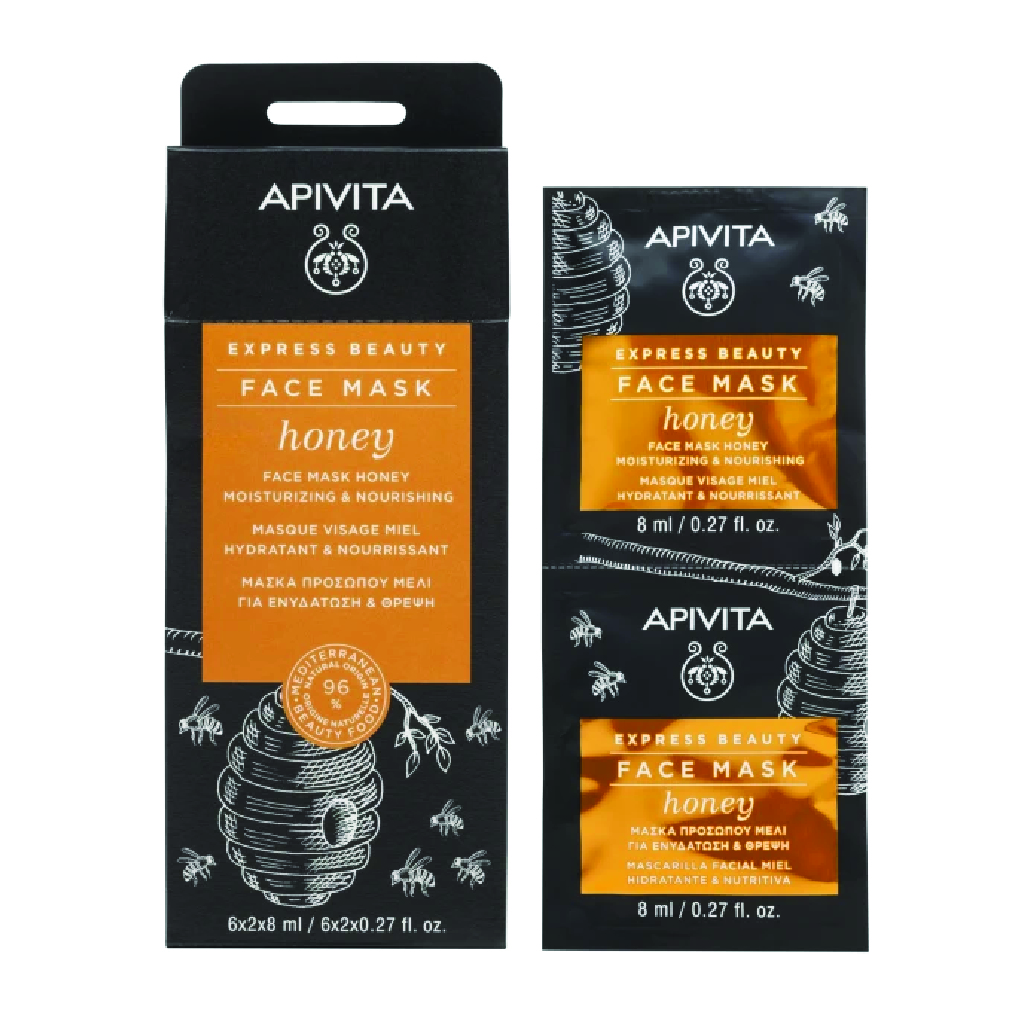 Apivita Honey Face Mask, Nourishes and softens skin, 8 ml × 2 pcs