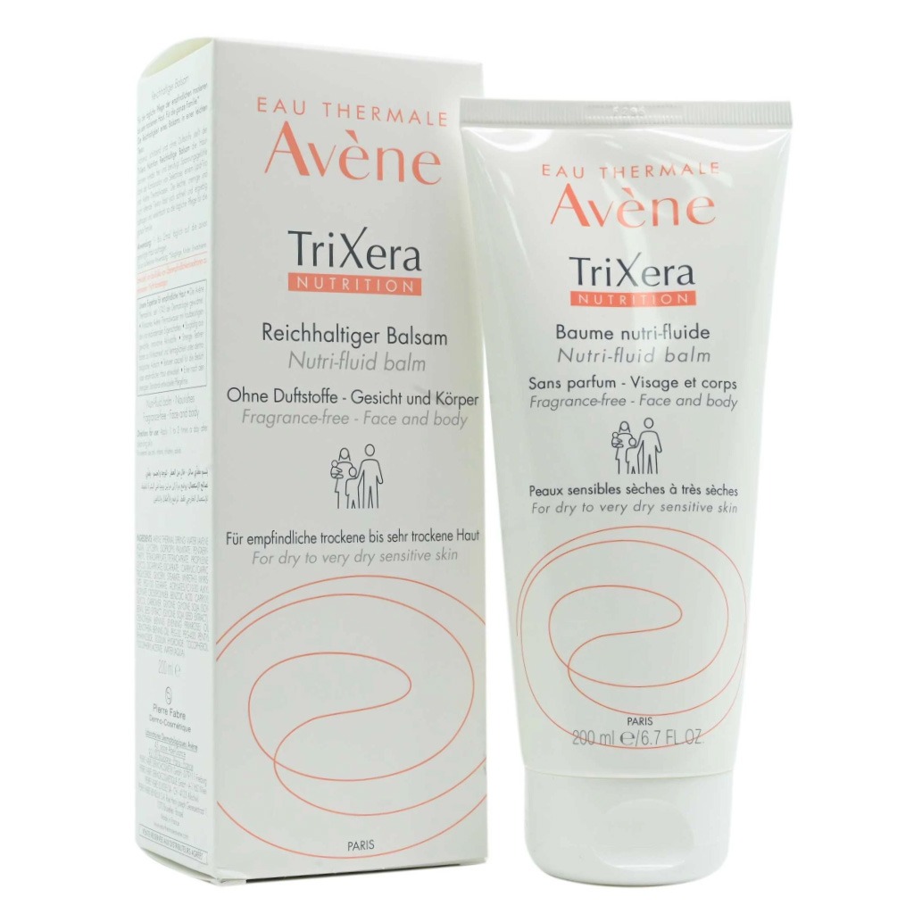 Avene, Trixera Nutrition Nutri-Fluid Balm, Emollient balm for dry and sensitive skin, 200ml