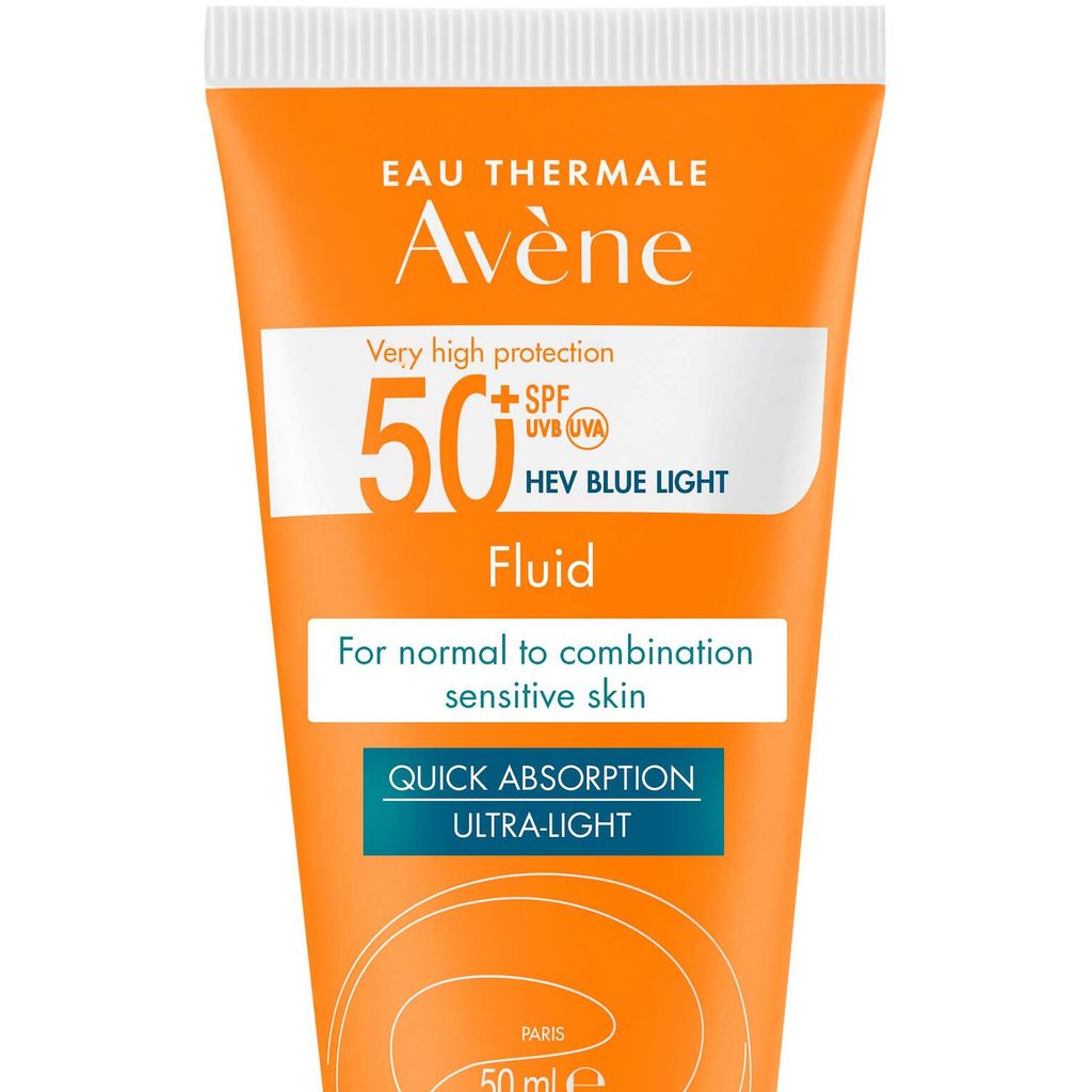 Avene, SPF 50+ Fluid with fragrance, Lightweight high protection sunscreen with pleasant scent, 50 ml