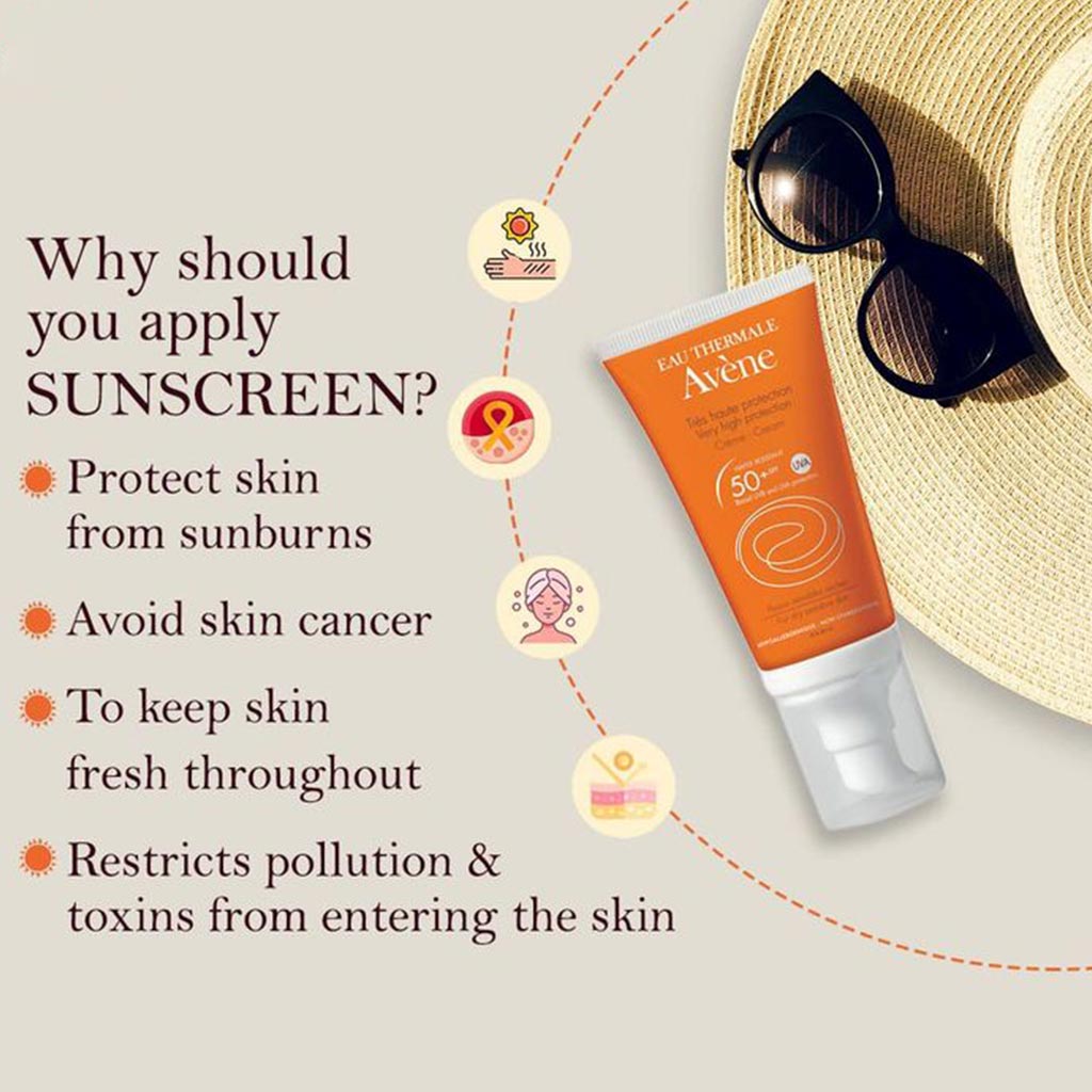 أفين، لوشن واقي من الشمس SPF 50، واقي شمس مرطب، 100 مل