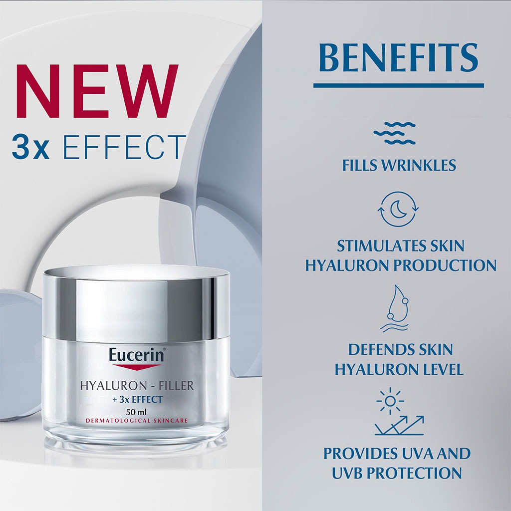 Eucerin, Hyaluron-Filler Day Care for Dry Skin, Anti-aging day cream for dry skin, 50ml