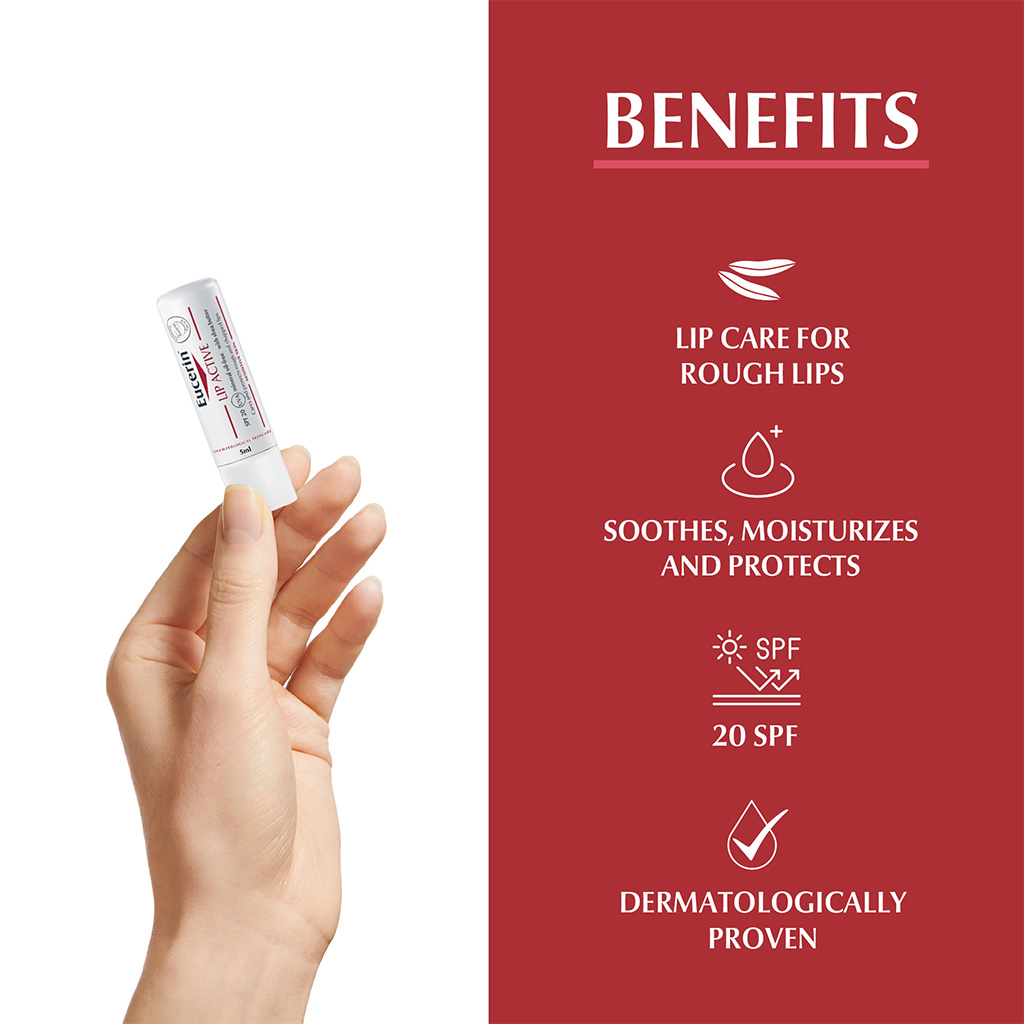 Eucerin, Ph5 Lip Active SPF 15, Protective lip balm with sun protection and moisturizing effect, 4.8 g