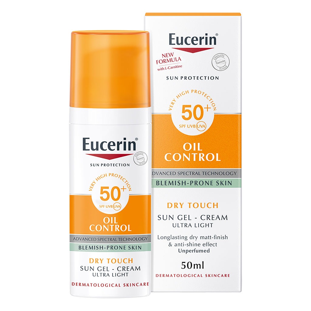 Eucerin, Sun Oil Control Gel-Cream SPF 50+, Oil control sun protection gel-cream, 50ml