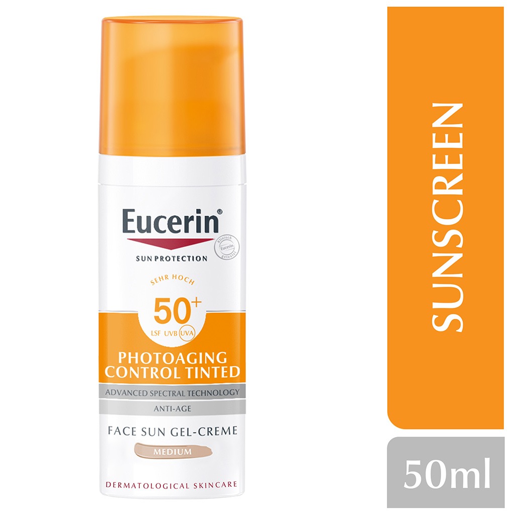 Eucerin Oil Control Tinted Sun Protection Cream Medium SPF50 50ml