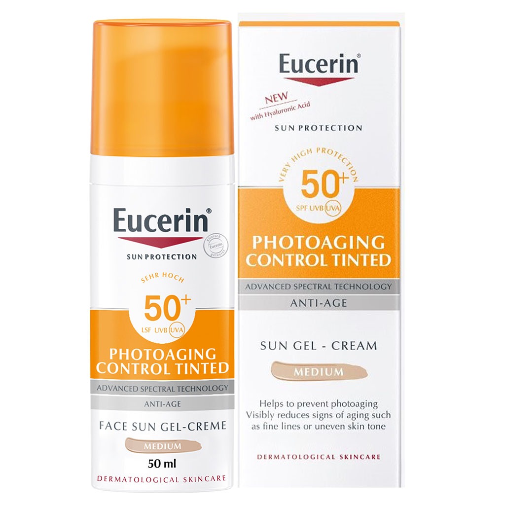 Eucerin Oil Control Tinted Sun Protection Cream Medium SPF50 50ml