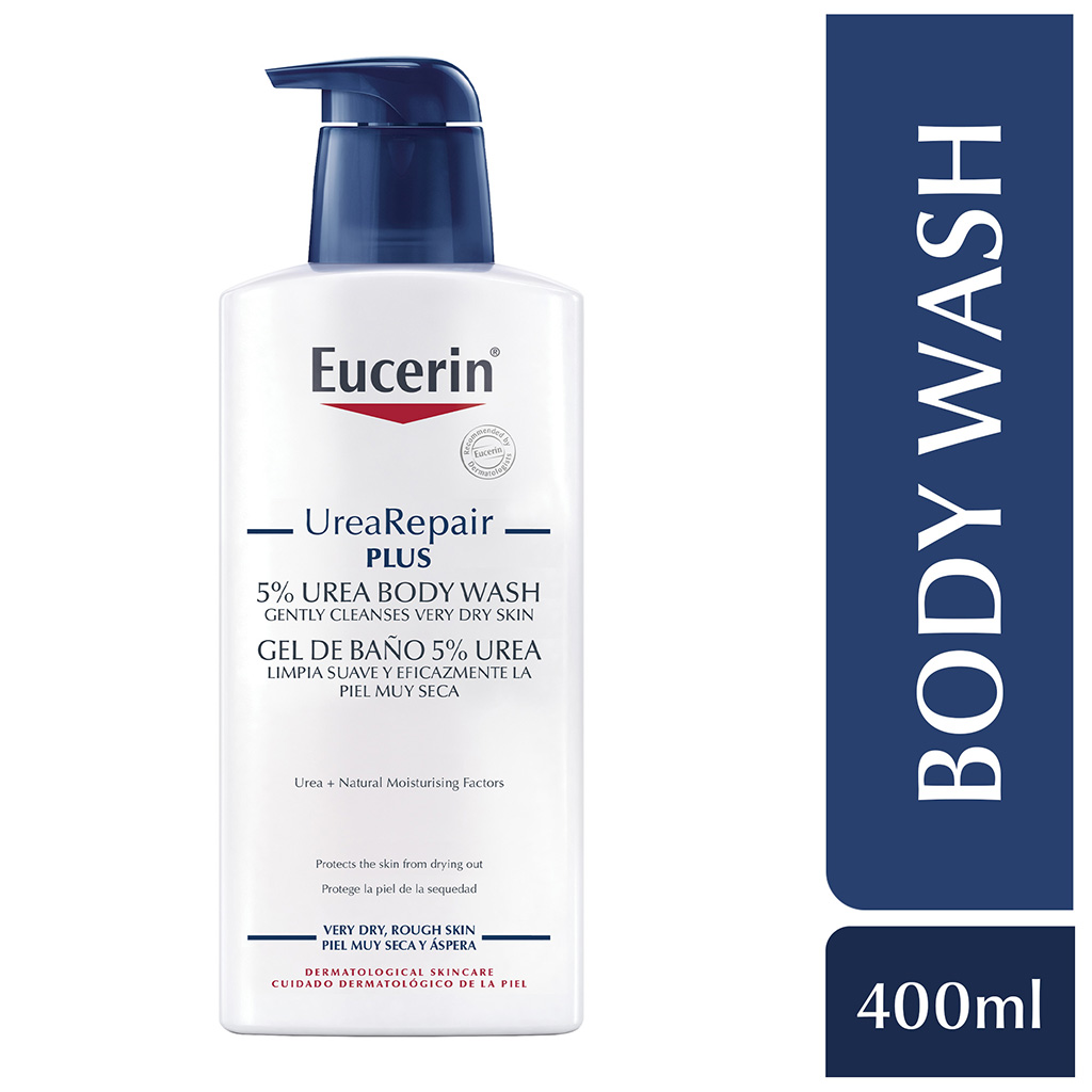 Eucerin, UreaRepair Plus 5% Urea Body Wash, Moisturizing body wash for dry and rough skin, 400ml